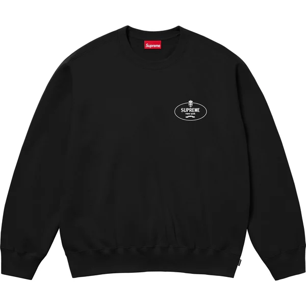 Supreme Crest Crewneck - Black (front)