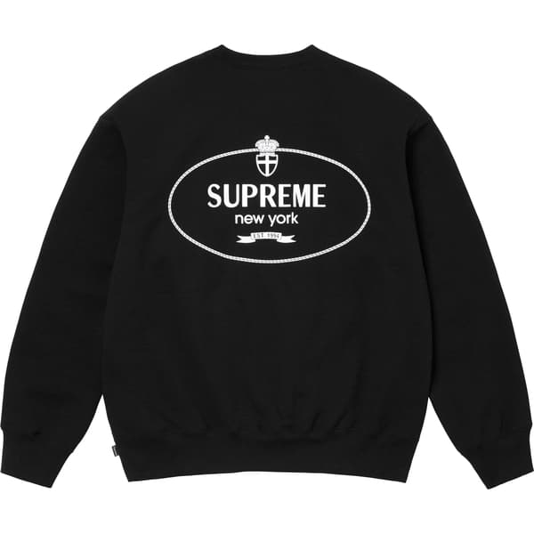 Supreme Crest Crewneck - Black (front)