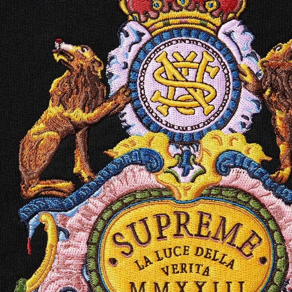 Supreme Crest Crewneck - Black (front)