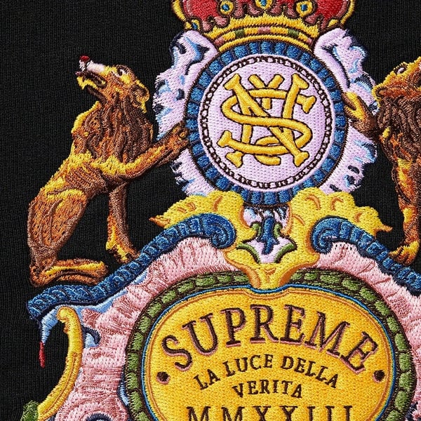 Supreme Crest Crewneck - Black (front)