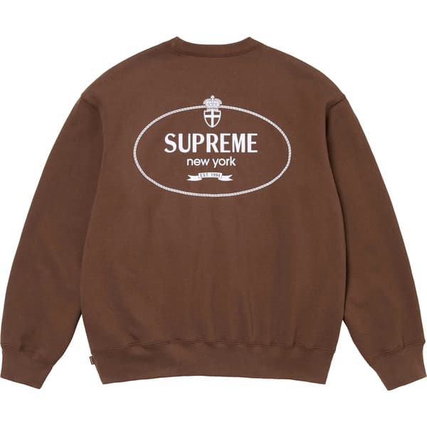 Supreme Crest Crewneck - Brown (front)