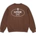 Supreme Crest Crewneck - Brown (front)