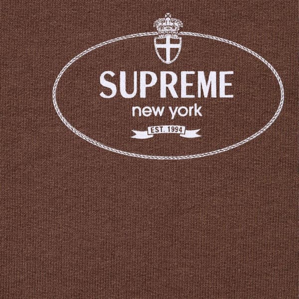 Supreme Crest Crewneck - Brown (front)