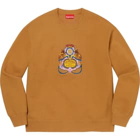 Supreme Crest Crewneck Dark Mustard