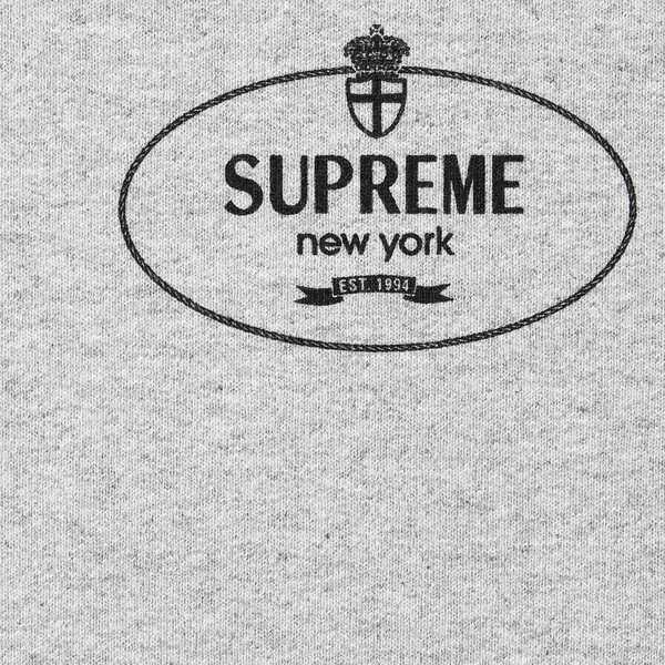 Supreme Crest Crewneck - Heather Grey (front)