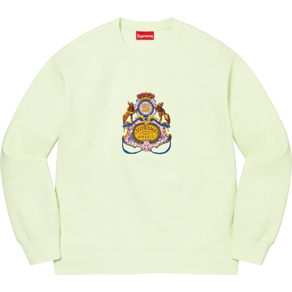 Supreme Crest Crewneck - Light Green (front)
