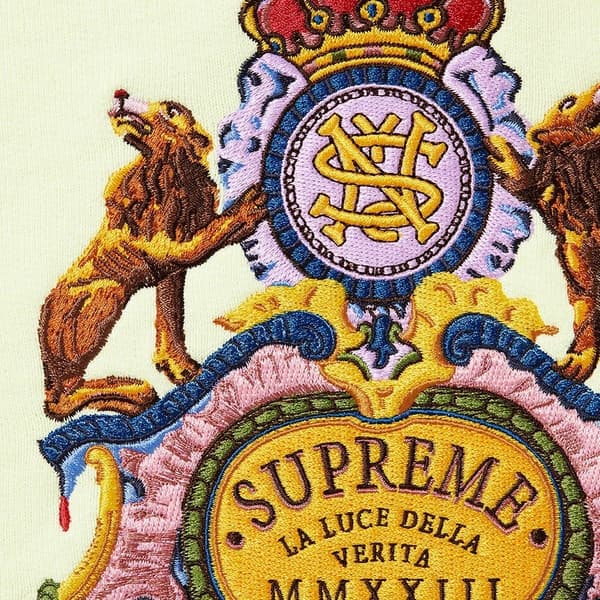 Supreme Crest Crewneck - Light Green (front)