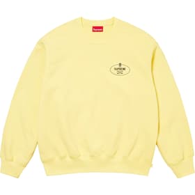 Supreme Crest Crewneck Light Yellow