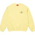 Supreme Crest Crewneck - Light Yellow (front)