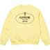 Supreme Crest Crewneck - Light Yellow (front)