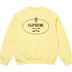 Supreme Crest Crewneck - Light Yellow (front)