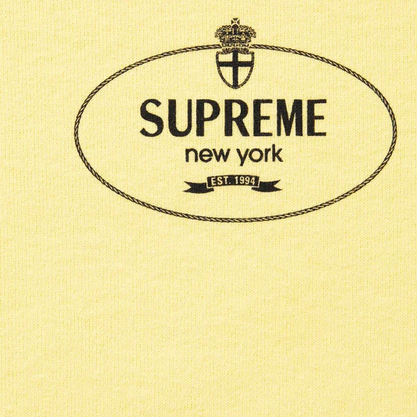 Supreme Crest Crewneck - Light Yellow (front)