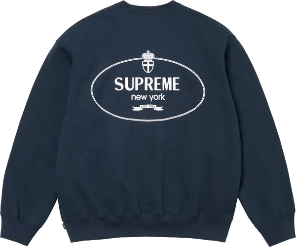Supreme Crest Crewneck - Navy (front)