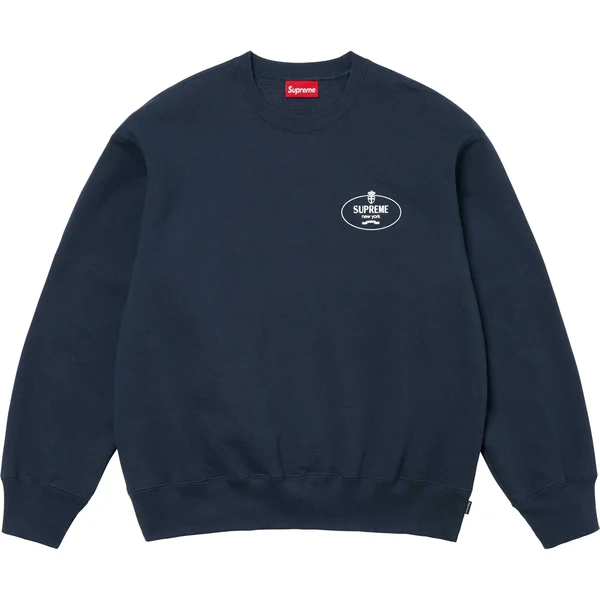 Supreme Crest Crewneck - Navy (front)