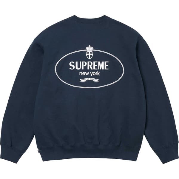 Supreme Crest Crewneck - Navy (front)