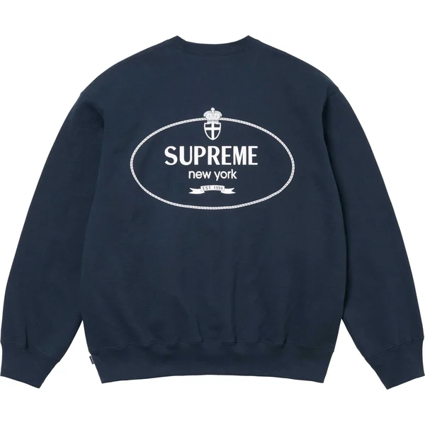 Supreme Crest Crewneck - Navy (front)