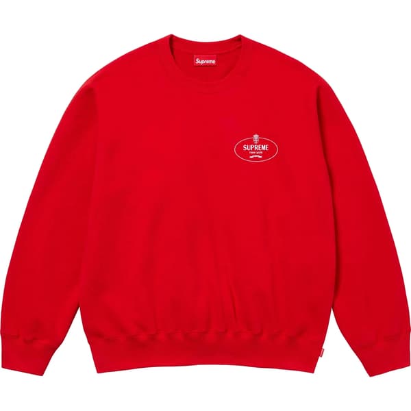 Supreme Crest Crewneck - Red (front)