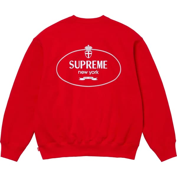 Supreme Crest Crewneck - Red (front)
