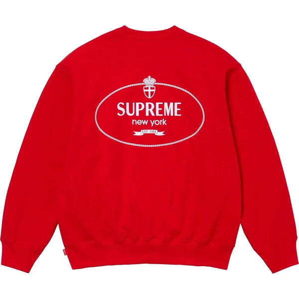 Supreme Crest Crewneck - Red (front)