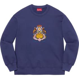 Supreme Crest Crewneck Washed Navy