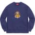 Supreme Crest Crewneck - Washed Navy (front)