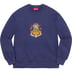 Supreme Crest Crewneck - Washed Navy (front)