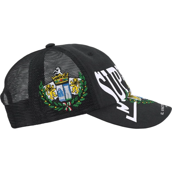 Supreme Crest Mesh Back 6-Panel - Black (front)