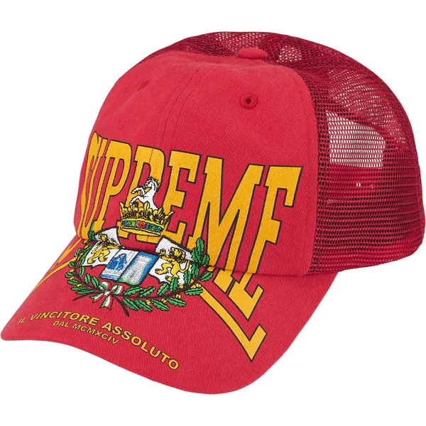 Supreme Crest Mesh Back 6-Panel - Red (front)