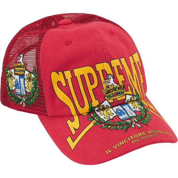 Supreme Crest Mesh Back 6-Panel - Red (front)