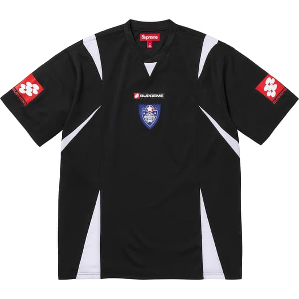 Supreme Crest Soccer Jersey - Black (front)