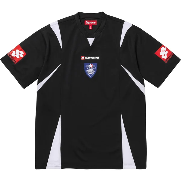 Supreme Crest Soccer Jersey - Black (front)
