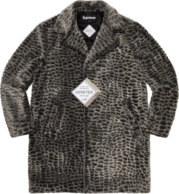 Supreme Croc Faux Fur Overcoat - Product Image