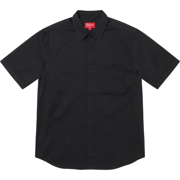 Supreme Croc Patch S/S Work Shirt - Black (front)