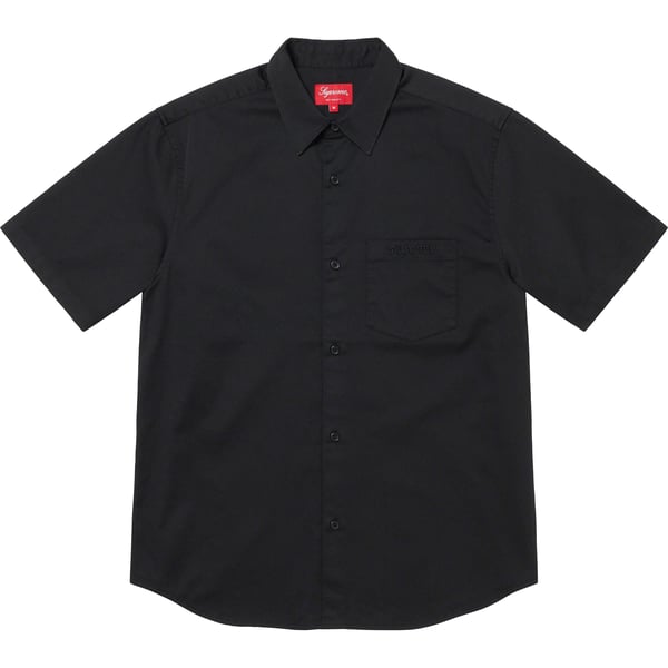 Supreme Croc Patch S/S Work Shirt - Black (front)