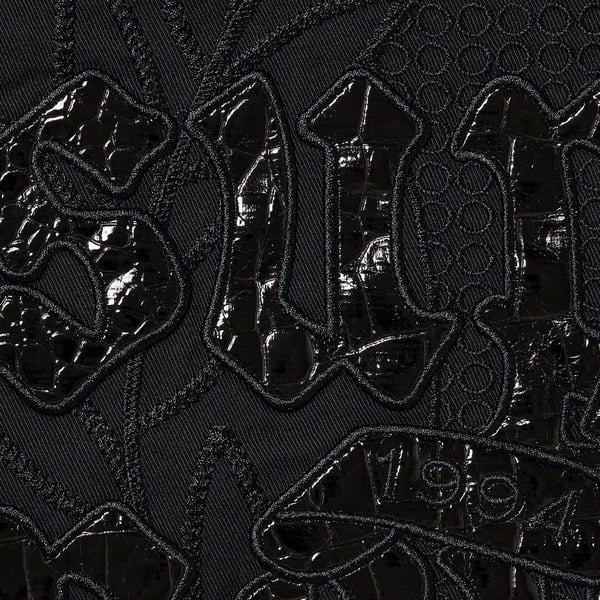 Supreme Croc Patch S/S Work Shirt - Black (front)