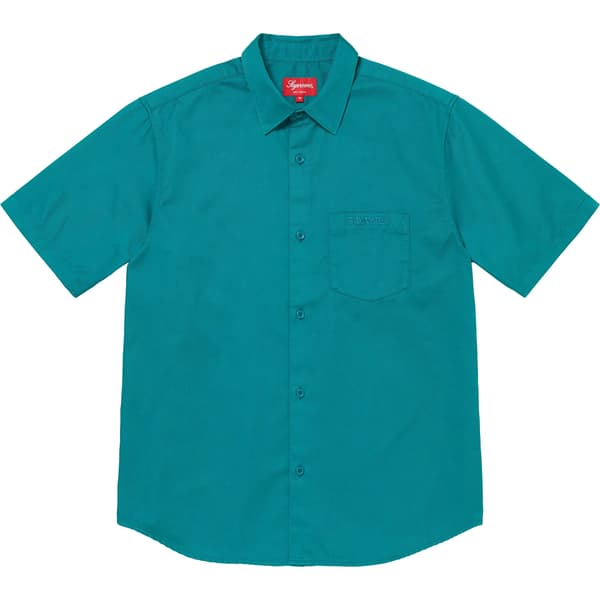 Supreme Croc Patch S/S Work Shirt - Teal (front)