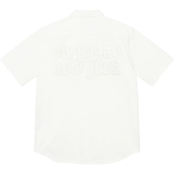 Supreme Croc Patch S/S Work Shirt - White (front)