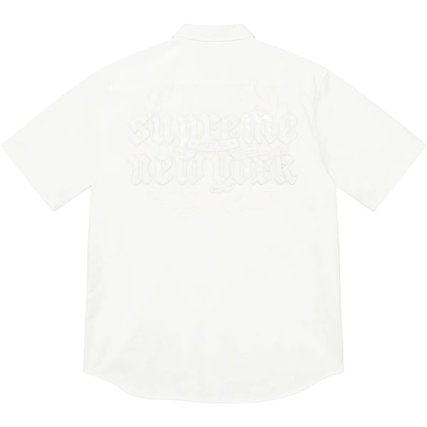 Supreme Croc Patch S/S Work Shirt - White (front)