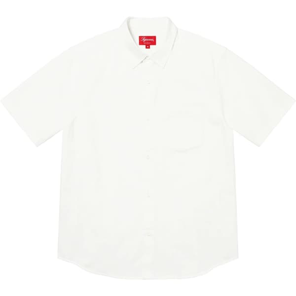 Supreme Croc Patch S/S Work Shirt - White (front)