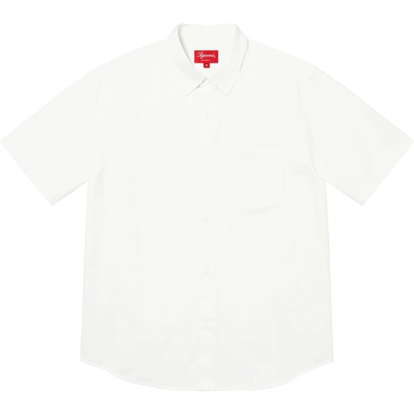 Supreme Croc Patch S/S Work Shirt - White (front)