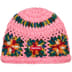 Supreme Crochet Beanie - Pink (front)