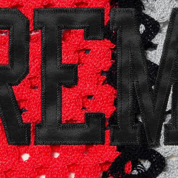 Supreme Crochet Football Jersey - Black (front)