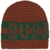 Supreme Crochet Logo Beanie - Brown (front)
