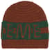 Supreme Crochet Logo Beanie - Brown (front)
