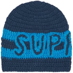 Supreme Crochet Logo Beanie Navy