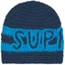 Supreme Crochet Logo Beanie - Navy (front)
