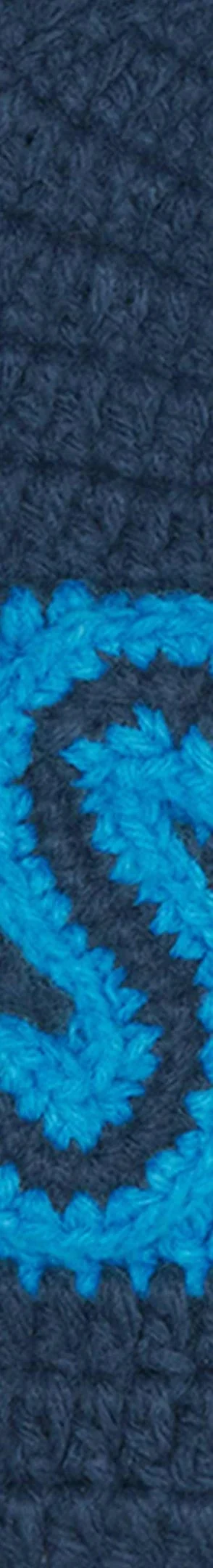 Supreme Crochet Logo Beanie - Navy (front)