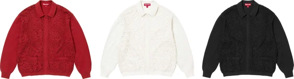 Supreme Crochet Zip Up Cardigan - Product Image