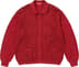 Supreme Crochet Zip Up Cardigan - Dark Red (front)