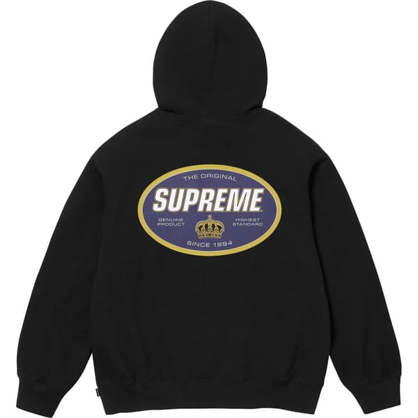 Supreme Crown Hooded Sweatshirt - Black (front)